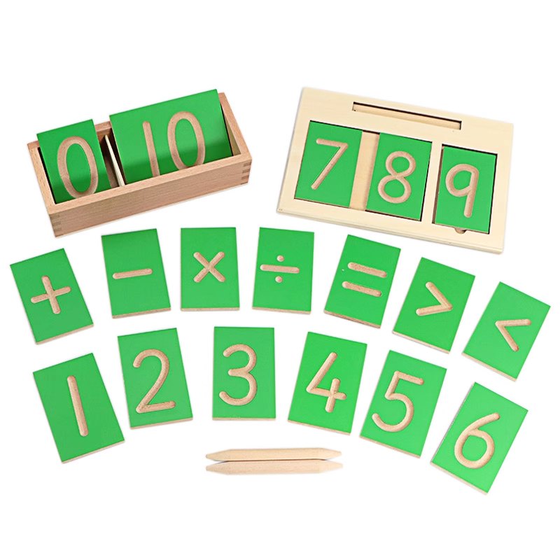 Mini Grooved Number Tiles with Tray and Stylus
