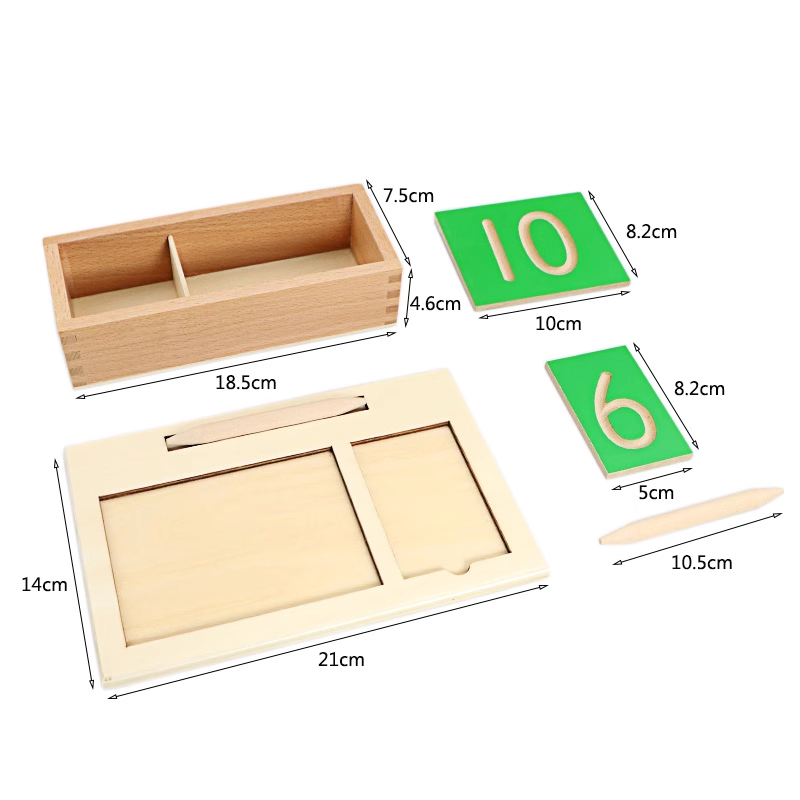 Mini Grooved Number Tiles with Tray and Stylus