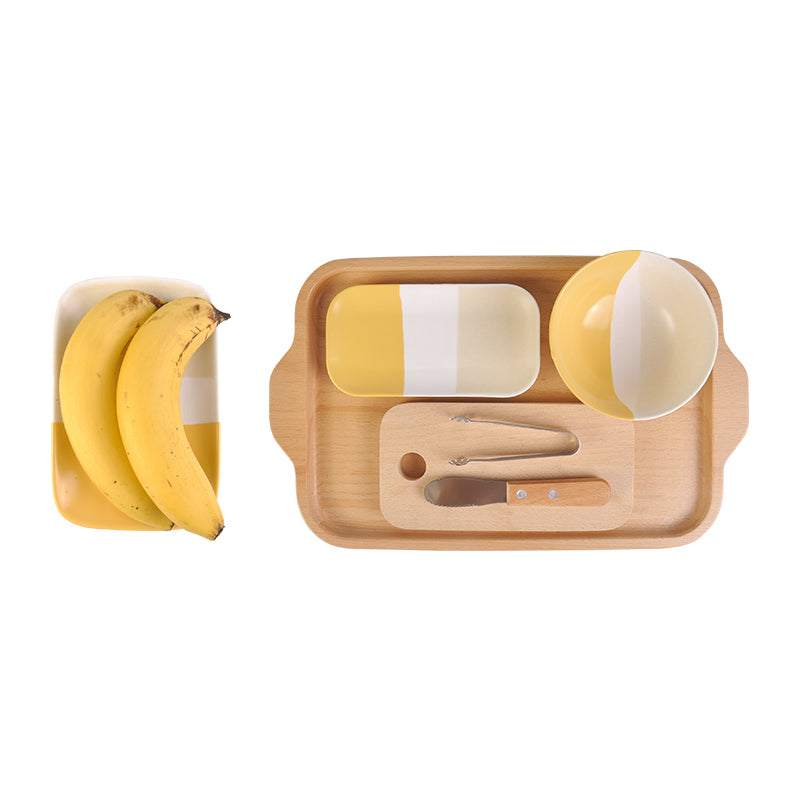 Practical Life Ceramic Cutting a Banana